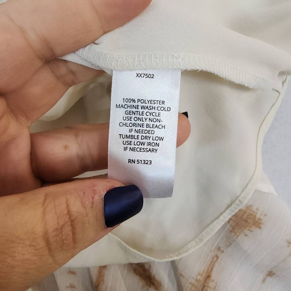 Halogen Size Xl Print Flutter Sleeve Asymmetric D… - image 7